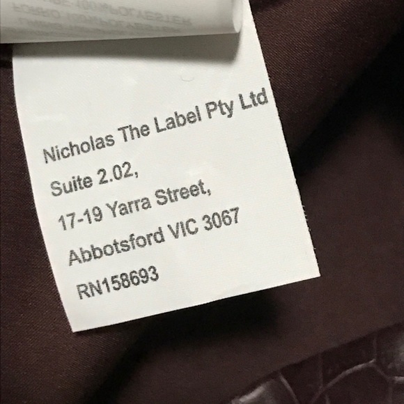 NICHOLAS GABRIELLA SNAKESKIN EMBOSSED FAUX LEATHER SKIRT NEW $345 Sz 6 - Picture 10 of 11